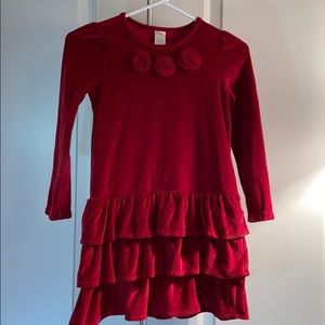 Gymboree size 8 red velour dress